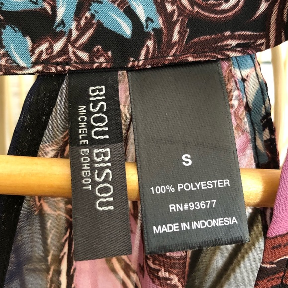 Bisou bisou printed top size small - Picture 2 of 6